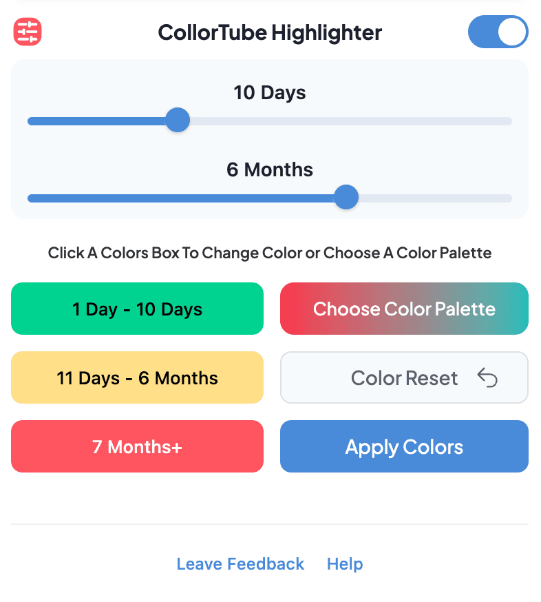 Youtube Video Upload Age Color Highlighter Chrome Extension Features Demo